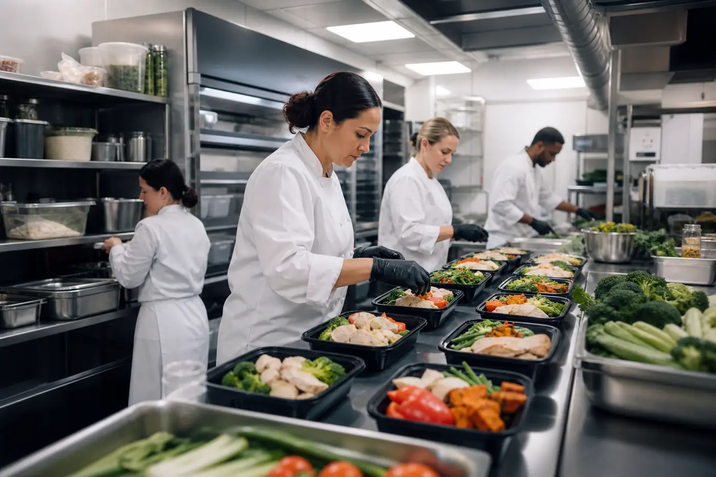 Naše profesionální meal-prep kuchyně